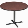 National Public Seating Interion® 36" Round Counter Height Restaurant Table, Mahogany 695803MH